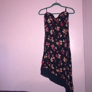 Strapless floral Macy’s high-low party dress